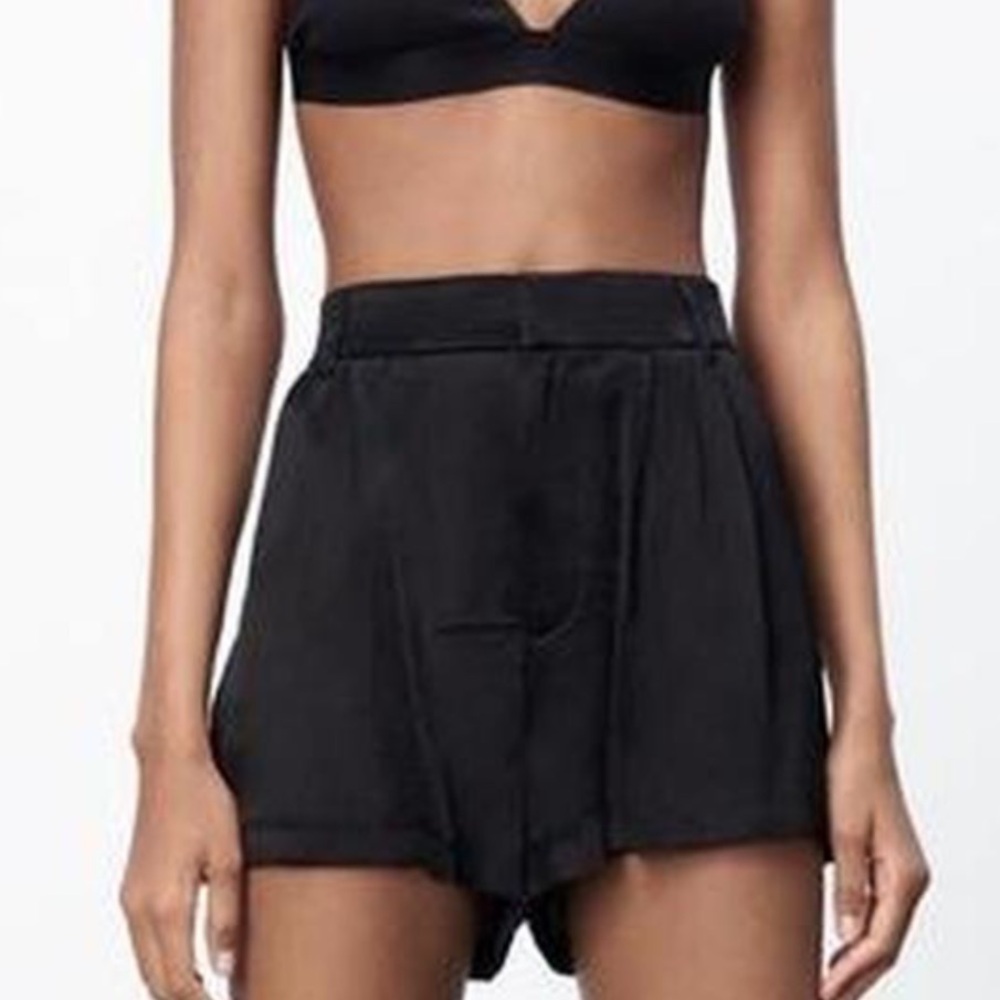 Zara silk flow shorts